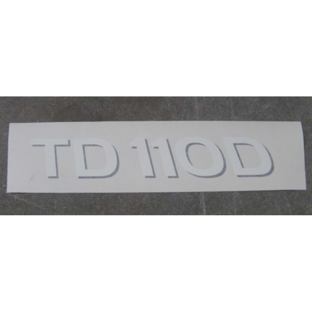 TD 110 D MODEL ETIKETI